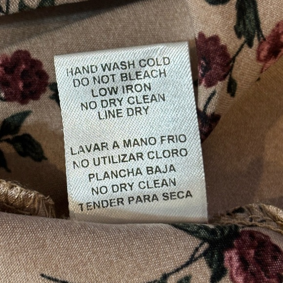 Vintage Y2K French Kiss S Floral Cami Blouse Champagne Dainty Romantic Coquette - Picture 12 of 12